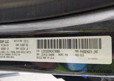 2012 Chrysler 200 Limited from USA, damaged, VIN 1C3CCBCBXCN176966